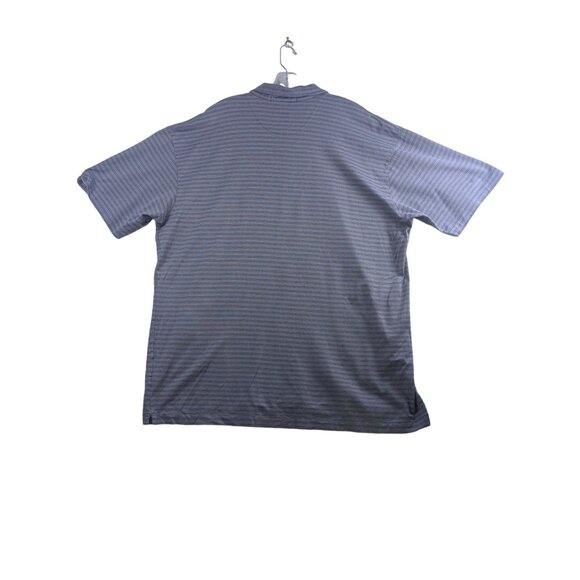 Nike Tiger Woods Mens Striped Golf Polo Shirt Short Sleeve Blue XXL Performance - Picture 2 of 10